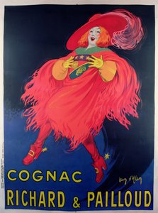 Affiche publicitaire pour le cognac distillé par Richard et Pailloud